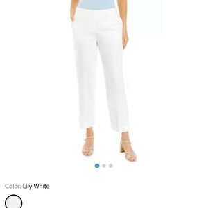 Kasper Audrey Classic Side Zip Pant Size 8 Lily White